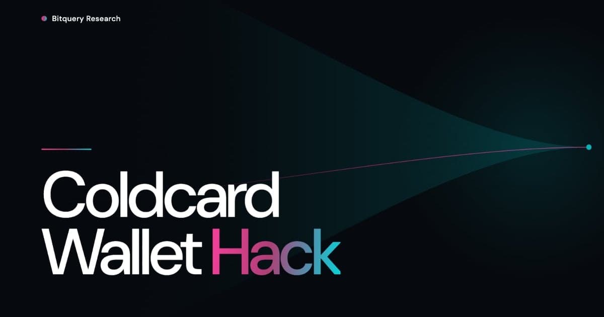 Cover Image for The Coldcard Wallet Hack: $80M Gone in 41 Minutes