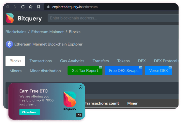 Ethereum Mainnet Explorer