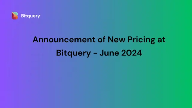 Cover Image for Announcement of New API Pricing at Bitquery