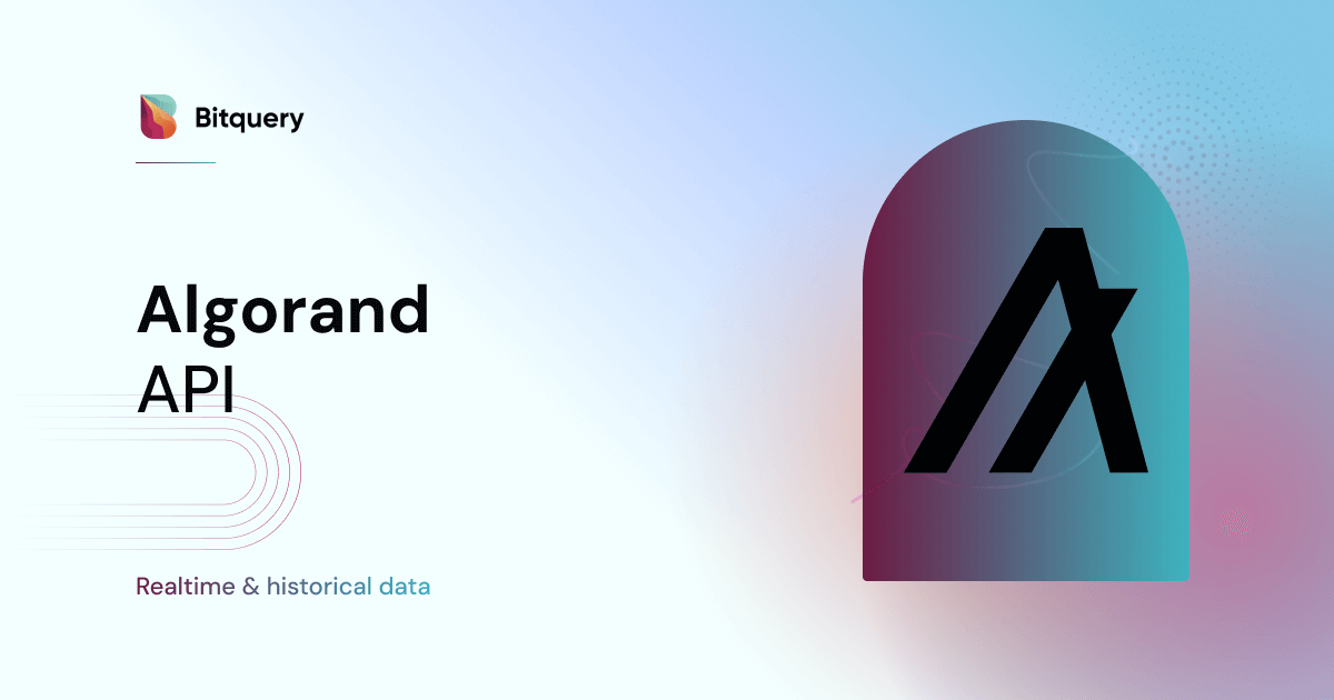 Algorand API — DEX, Tokens & Balances - Bitquery